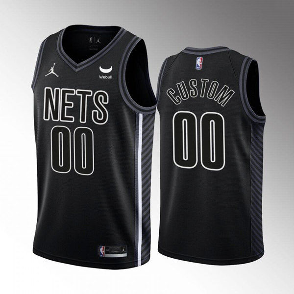 Men's Brooklyn Nets Active Player Custom 2022/23 Black Statement Edition Stitched Basketball Jersey